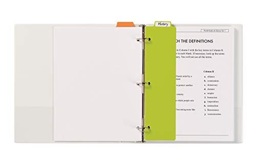 Avery Snap-in Bookmark Plastic Dividers for 3 Ring Binders, 5-Tab Set, Multicolor with White Labels, 1 Set (24908) - Image 5