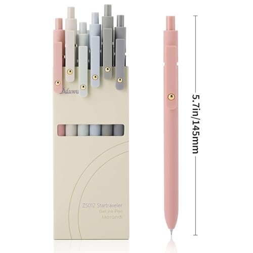 Ddaowanx Gel Pens,6 Pcs 0.5mm Retractable Quick Dry Black Ink Pens - Image 2