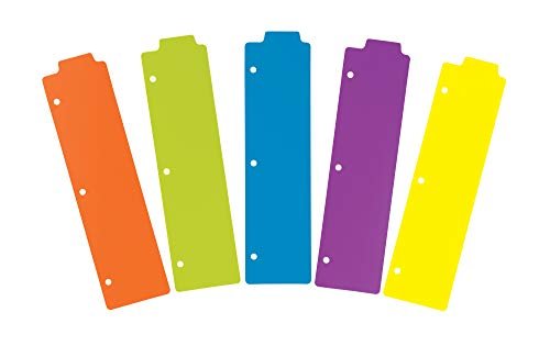 Avery Snap-in Bookmark Plastic Dividers for 3 Ring Binders, 5-Tab Set, Multicolor with White Labels, 1 Set (24908) - Image 4