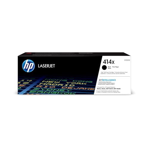 HP 414X Black High-yield Toner Cartridge | Works HP Color LaserJet Enterprise M455dn, MFP M480f; HP Color LaserJet Pro M454 Series, MFP M479 Series