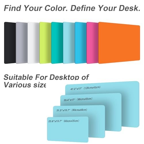Leather Desk Pad Protector,Non-Slip Desk Pad(Black, 23.6" x 13.7") - Image 4