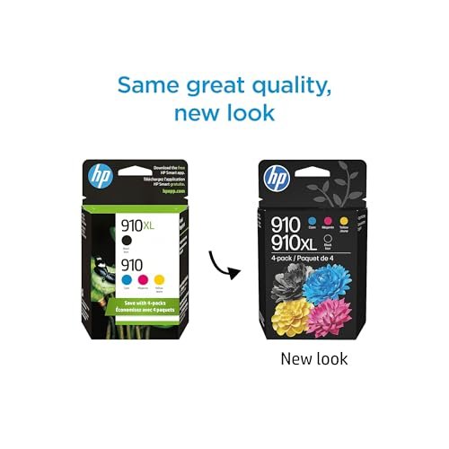 HP Original 910 Cyan, Magenta, Yellow / 910XL Black Ink Cartridges (4-Pack) | Works OfficeJet 8010, 8020 Series OfficeJet Pro 8020, 8030 Series | Eligible for Instant Ink | 3JB41AN - Image 3