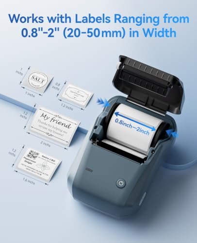NIIMBOT B1 Label Maker, 2Inch Bluetooth Label Printer for Home, Blue - Image 3