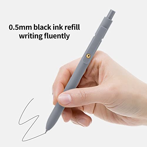 Ddaowanx Gel Pens,6 Pcs 0.5mm Retractable Quick Dry Black Ink Pens - Image 5