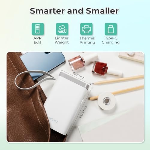 Nelko P21 Label Maker Machine with Tape, Bluetooth Label Printer, White - Image 4