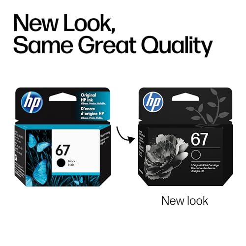 HP 67 Black Ink Cartridge | Works with DeskJet 1255, 2700, 4100 and Envy 6000, 6400 Series, Eligible for Instant Ink, 3YM56AN | Packaging May Vary - Image 3