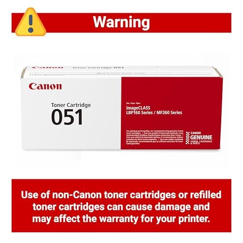 Canon Genuine 051 Black Toner Cartridge Compatible with LBP162dw, MF264dw, MF267dw, MF269dw, MF269dw VP - Image 4