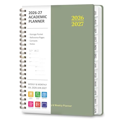 2026-2027 Weekly & Monthly Academic Planner, JUL 2026 - JUN 2027