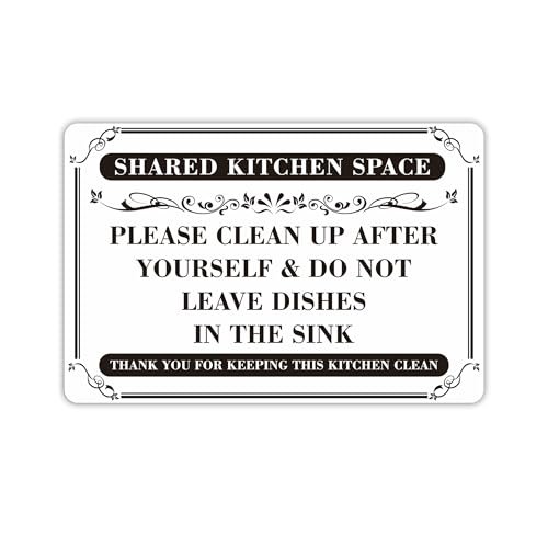 Clean Up After Yourself Sign, Do Not Leave Dishes In The Sink Sticker