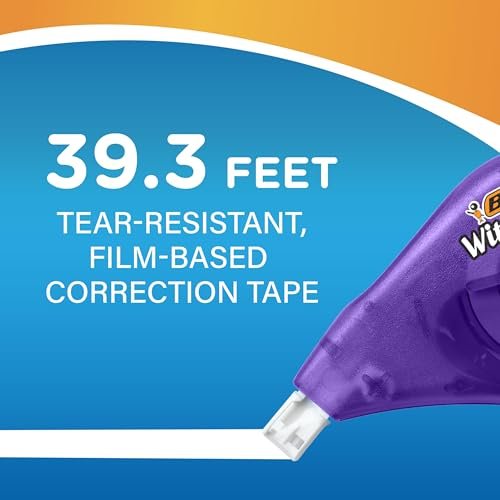 BIC Wite-Out EZ Correct Tear-Resistant Correction Tape, 39.3 ft, 10 Count - Image 5