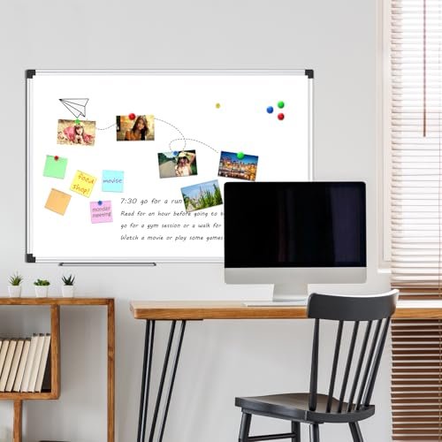 XBoard Magnetic Dry Erase Board/Whiteboard, 36 X 24 Inches Double Sided White Board, Silver Aluminium Frame - Image 2