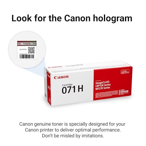 Canon Genuine 071 Black Toner Cartridge High Capacity Compatible with LBP122dw, MF272dw, MF273dw, MF275dw - Image 5