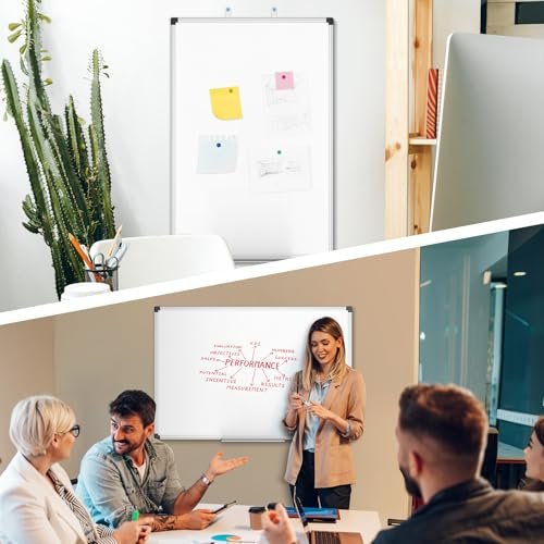XBoard Magnetic Dry Erase Board/Whiteboard, 36 X 24 Inches Double Sided White Board, Silver Aluminium Frame - Image 5