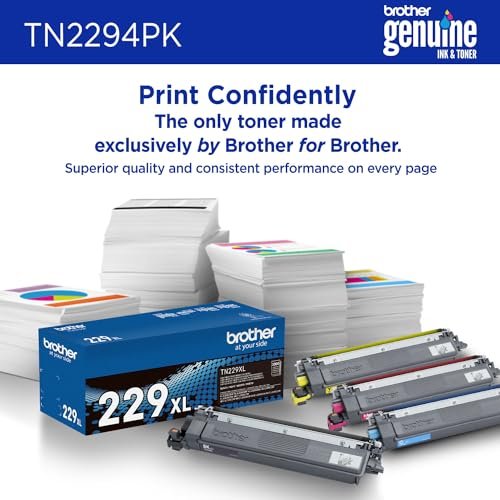 Brother Genuine TN2294PK Standard Yield 4-Pack Printer Toner Cartridges - Black, Cyan, Magenta, Yellow Toner Multipack - Image 4