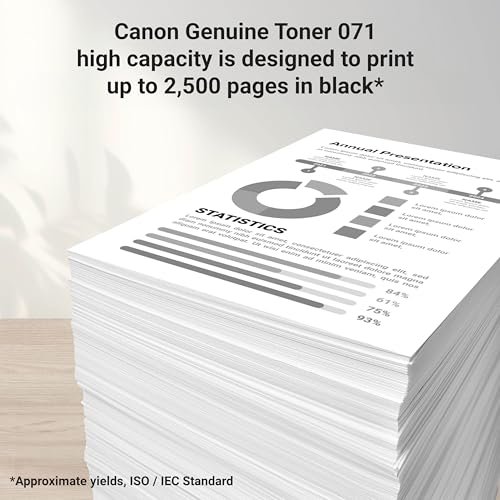 Canon Genuine 071 Black Toner Cartridge High Capacity Compatible with LBP122dw, MF272dw, MF273dw, MF275dw - Image 3