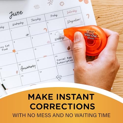 BIC Wite-Out EZ Correct Tear-Resistant Correction Tape, 39.3 ft, 10 Count - Image 3