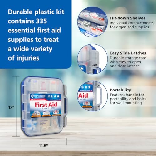 First Aid Only 335-Piece OSHA First Aid Kit for Home, Car & Travel - Image 5