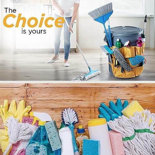 Trash Can Caddy Bag | Fits 32-55 Gallon Bin | Cleaning Janitorial Organizer - Image 5